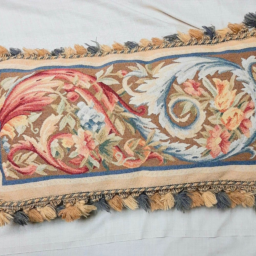 Lg HEAVY TAPESTRY Throw PILLOW Victorian Swirls